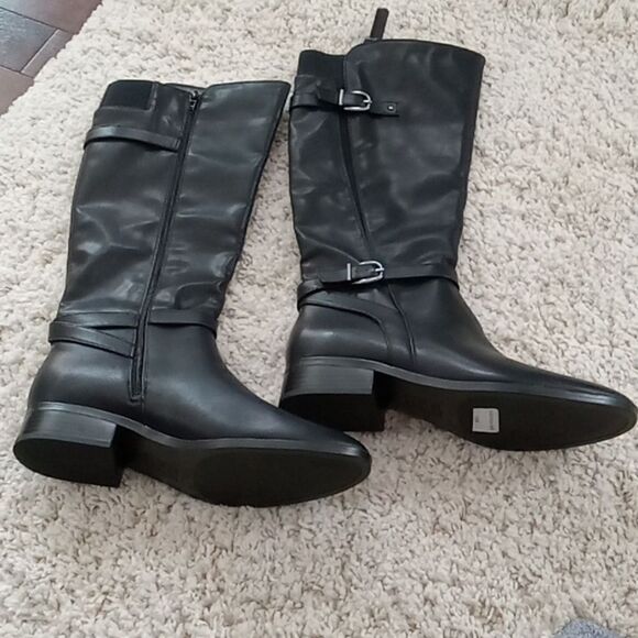 Naturalizer Sahara black classic riding boots w round toe & side zip size 11 NWT - Picture 4 of 9